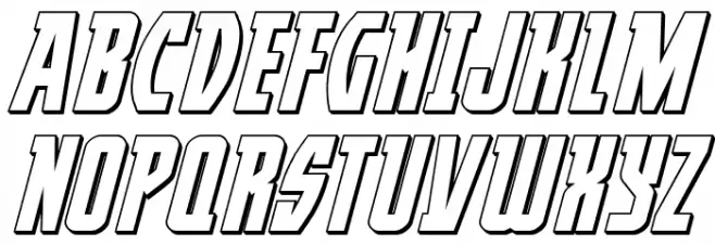 Prowler 3D Italic Caratteri MAIUSCOLE