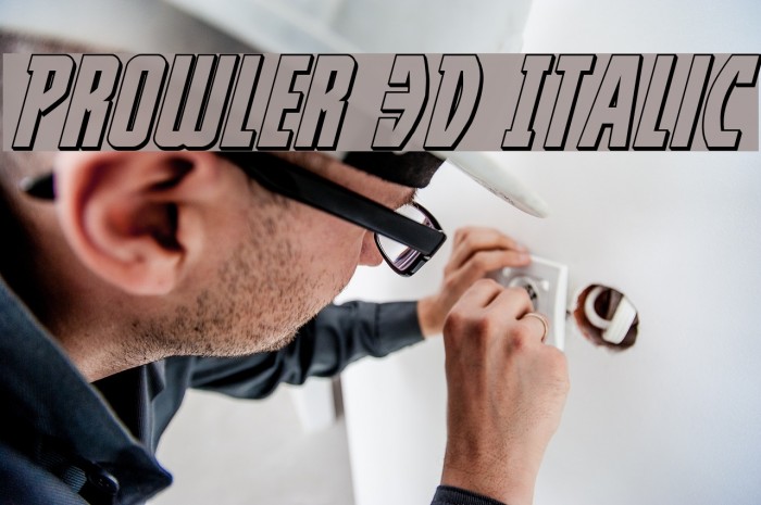 Prowler 3D Italic Font examples