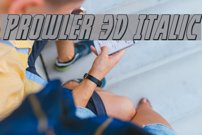 Prowler 3D Italic Font examples