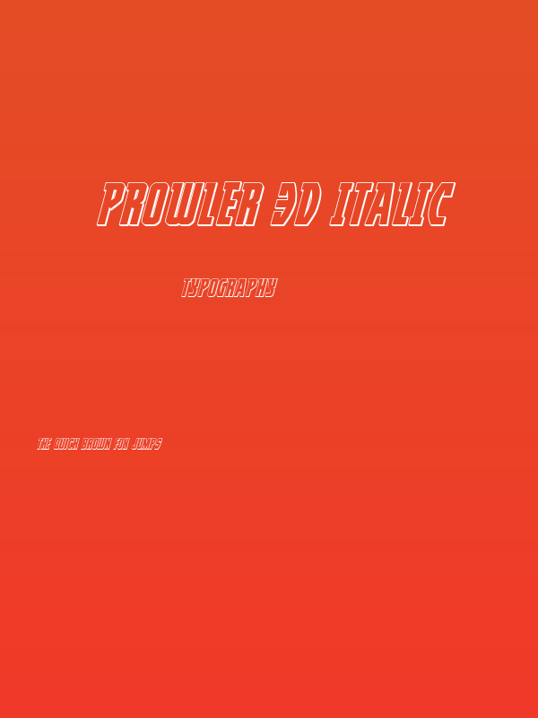 Prowler 3D Italic Poster