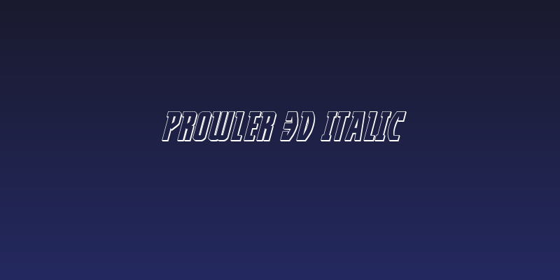 Prowler 3D Italic Social Header