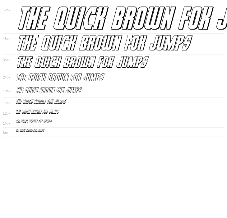 Prowler 3D Italic Waterfall