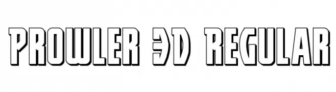 Prowler 3D Regular  Descarca Fonturi Gratis