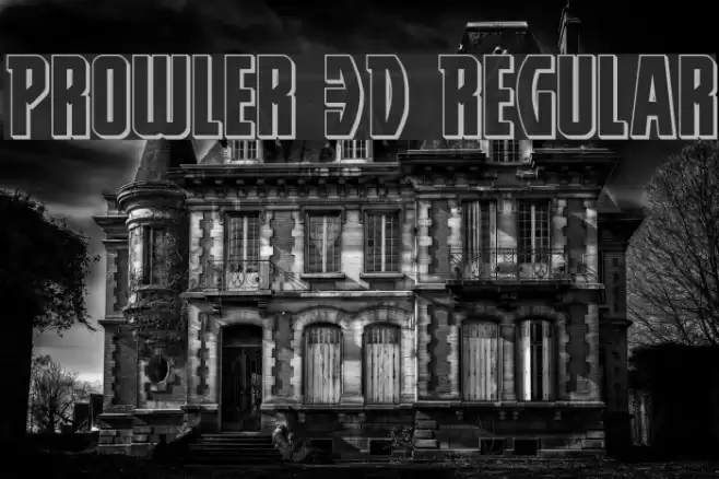 Prowler 3D Regular Font examples