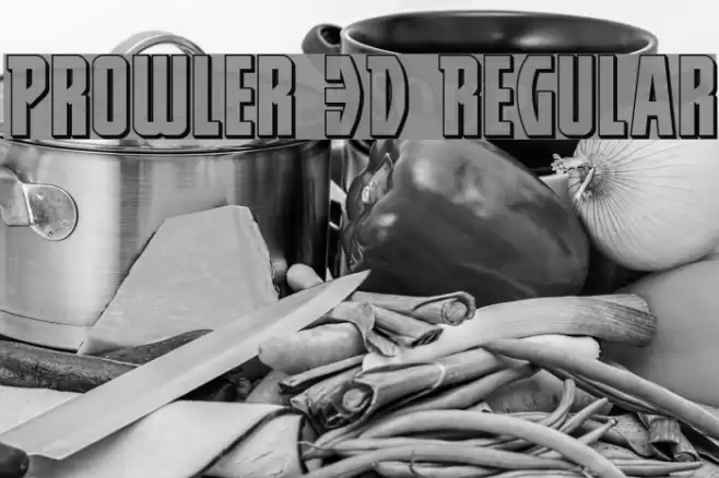 Prowler 3D Regular Font examples