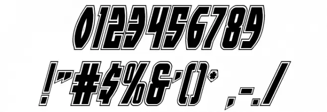 Prowler Academy Italic Font OTHER CHARS