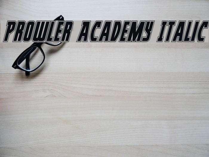 Prowler Academy Italic Example 1
