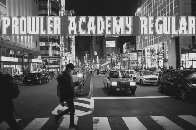 Prowler Academy Regular Font examples