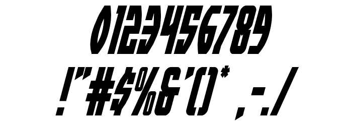 Prowler Condensed Italic Font OTHER CHARS