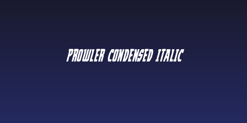 Prowler Condensed Italic Social Header