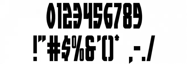 Prowler Condensed Font OTHER CHARS