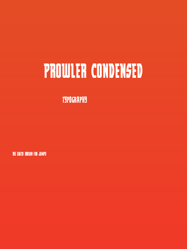 Prowler Condensed Poster