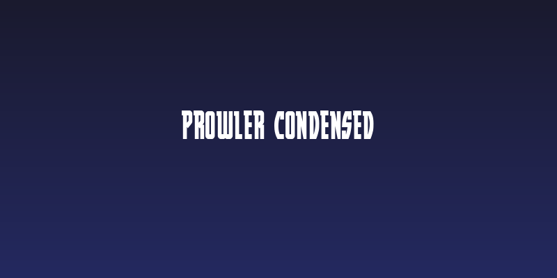 Prowler Condensed Social Header
