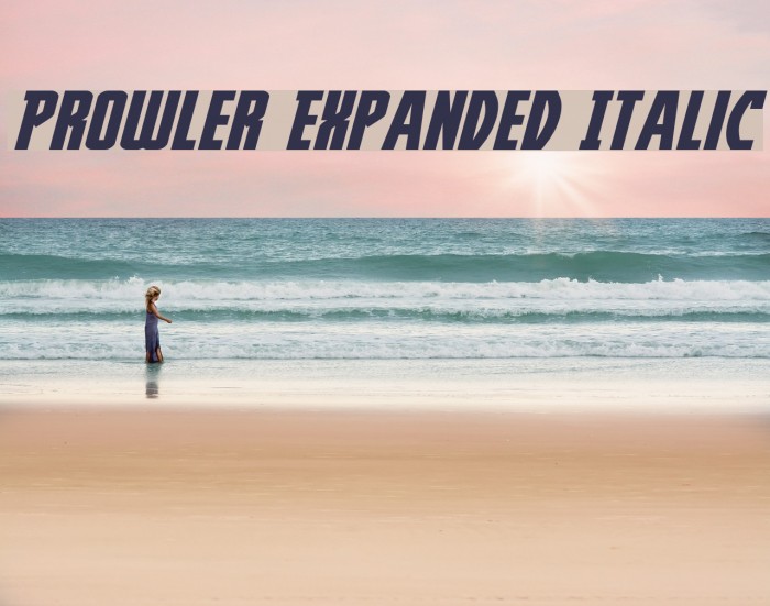 Prowler Expanded Italic Font examples