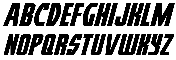 Prowler Expanded Italic Font LOWERCASE