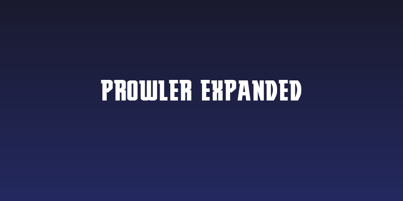 Prowler Expanded Social Header