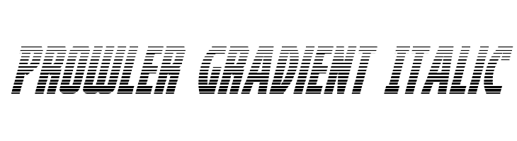 Prowler Gradient Italic  フリーフォントのダウンロード