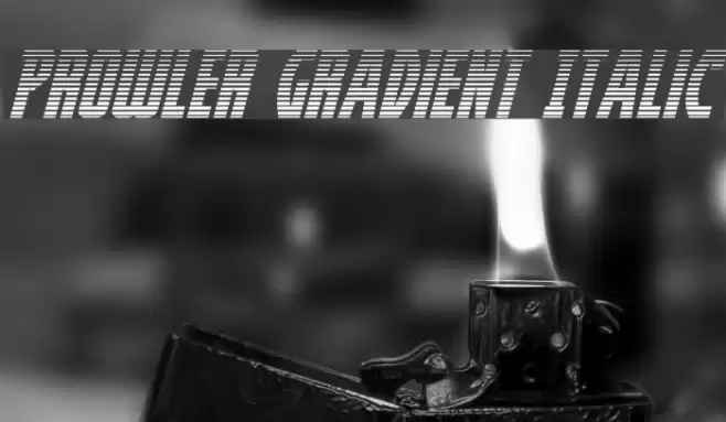 Prowler Gradient Italic Font examples