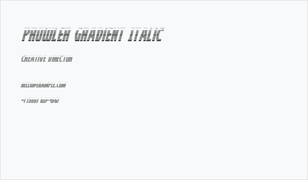 Prowler Gradient Italic Business Card