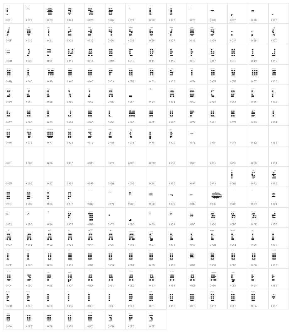 Prowler Gradient Regular Character Map