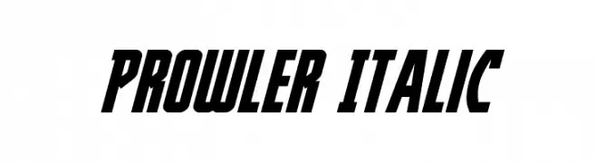 Prowler Italic  Fuentes Gratis Descargar
