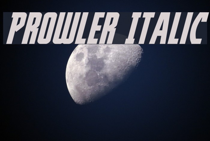 Prowler Italic Font examples