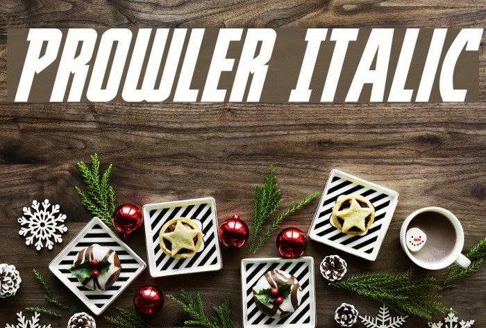 Prowler Italic Font examples