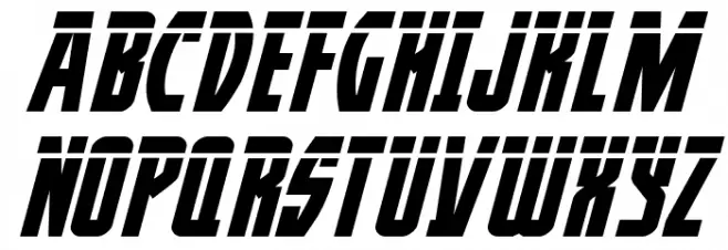 Prowler Laser Italic Schriftart Groß