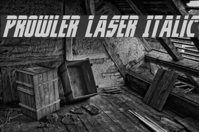 Prowler Laser Italic Font examples