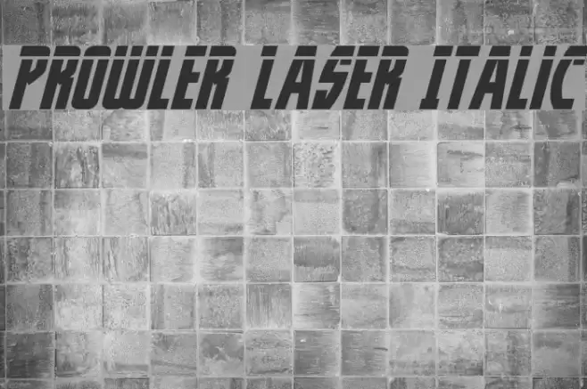 Prowler Laser Italic Font examples