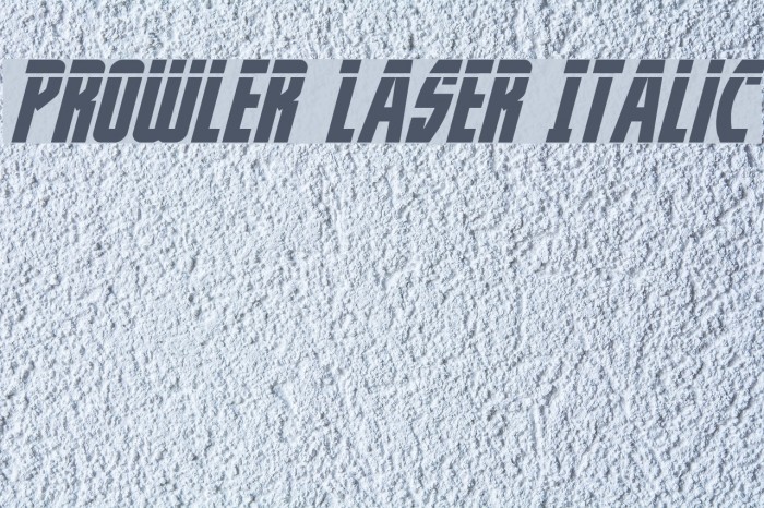 Prowler Laser Italic Font examples