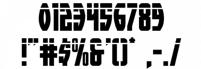 Prowler Laser Regular Font OTHER CHARS