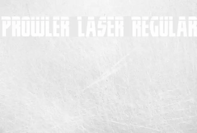 Prowler Laser Regular Font examples