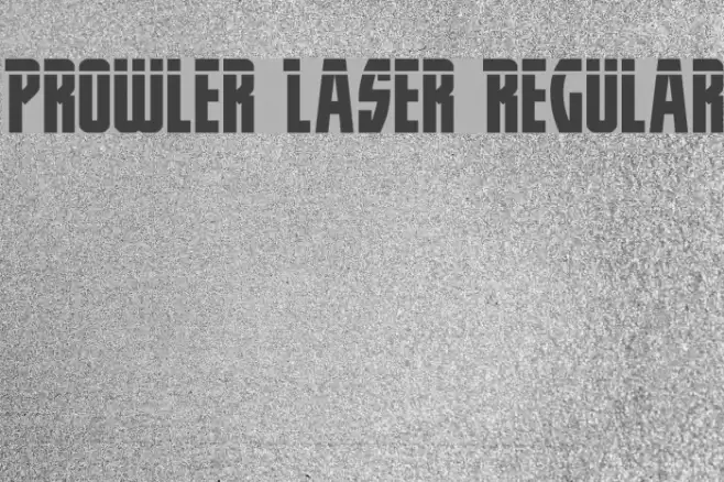 Prowler Laser Regular Font examples
