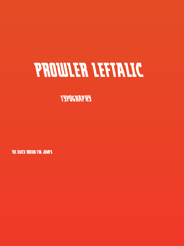 Prowler Leftalic Poster