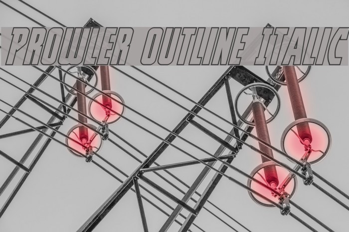 Prowler Outline Italic Font examples