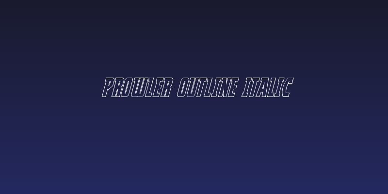 Prowler Outline Italic Social Header