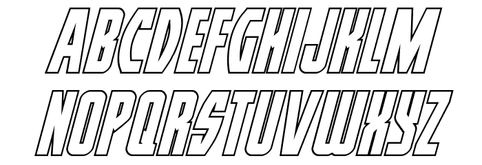 Prowler Outline Italic Font LOWERCASE