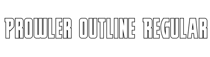 Prowler Outline Regular  フリーフォントのダウンロード