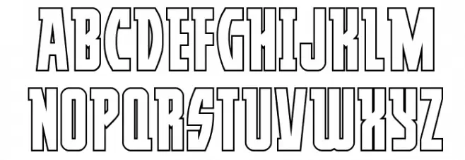 Prowler Outline Regular Font Litere mari