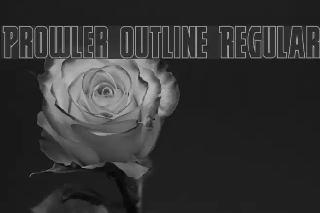Prowler Outline Regular Font examples