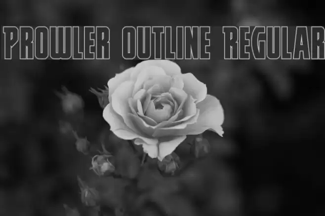 Prowler Outline Regular Font examples