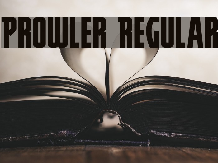 Prowler Regular Font examples
