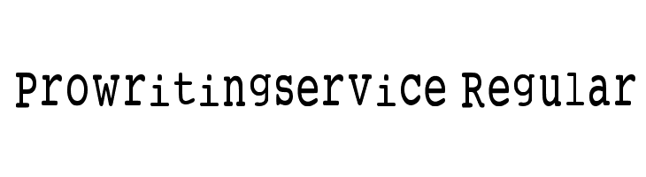 Prowritingservice Regular Font