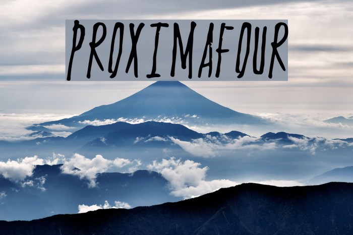 ProximaFour Font examples