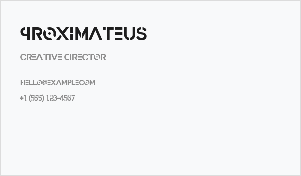 Proximateus Business Card