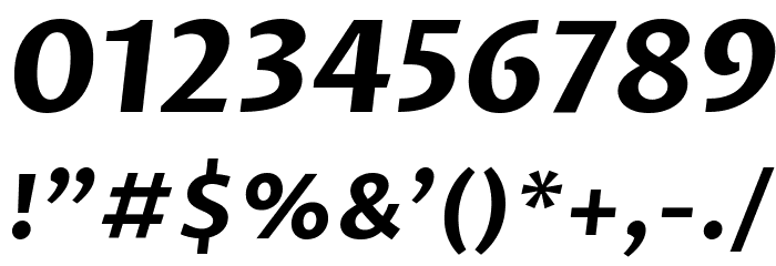 Proza Libre Bold Italic Font OTHER CHARS