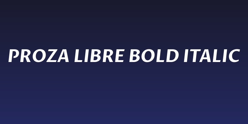 Proza Libre Bold Italic Social Header