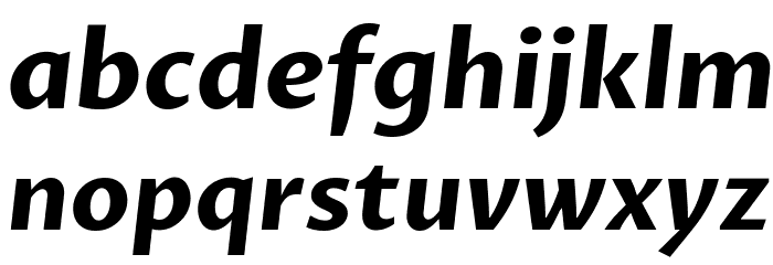 Proza Libre Bold Italic Font LOWERCASE