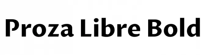 Proza Libre Bold  Fuentes Gratis Descargar